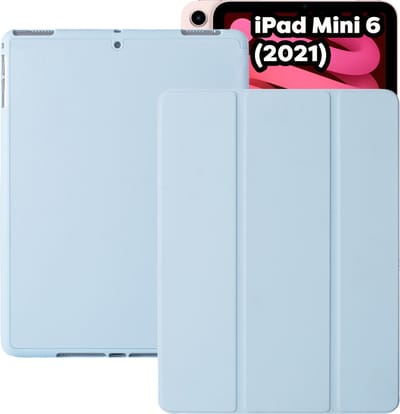 Tablet Hoes + Standaardfunctie - Geschikt voor iPad Mini Hoes 6e Generatie - 8.3 inch (2021) - Licht Blauw