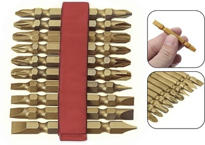 PD® Bitset - dubbelzijdig - bitset professional - Goud - 10 Delig - 20 bitjes