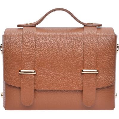 Luisa Vannini Brown Rundleer Tas