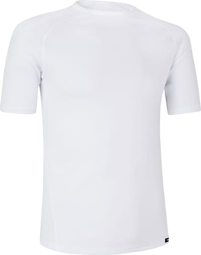 GripGrab - Ride Thermal Korte Mouw Lente Herfst Fiets Ondershirt Polygiene Base Layer Thermoshirt - Wit - Heren - Maat XXL
