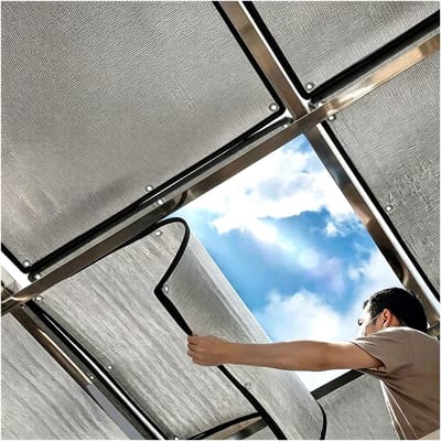 KZQ Verduisterende Warmteregulerende Raamfolie Met Zuignappen Dubbelzijdig Reflecterend Anti Uv Waterdicht Herbruikbaar 80x100 Cm Voor Huis En Camper