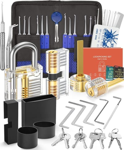 38+4-delige Lockpicking Set voor Beginners en Professionals - Inclusief Training Hangsloten en Handleiding