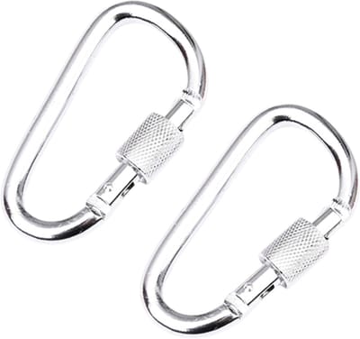 Compacte Multi-Color Carabiner Clips met Schroefslot - Onmisbare Accessoires voor Reizen, Kamperen en Buitenactiviteiten