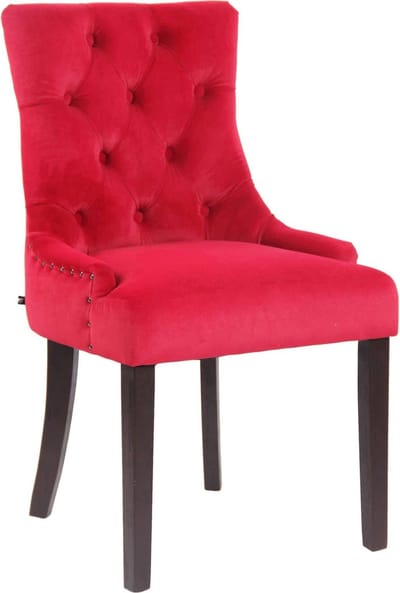 CLP Aberdeen Eetkamerstoel - Zonder armleuning - Hout - antiek/rood