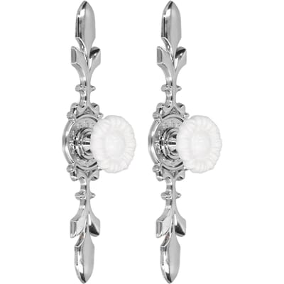 2 Set Boutons de Tiroir Poignées de Tirage Céramique Meuble Armoire Porte Boutons Décoratifs avec Plaque pour Cuisine Salle de Bain Bureau Type 2