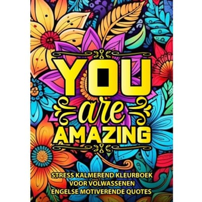 Stress Kalmerend Kleurboek Voor Volwassenen - Engelse Motiverende Quotes - Kleurboek Shop