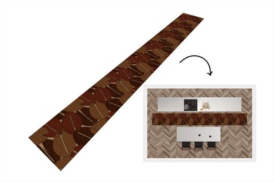 Keukenloper - Keukenmat - Koffiebonen - Patronen - Coffee - 400x50 cm - Keuken vloerkleed