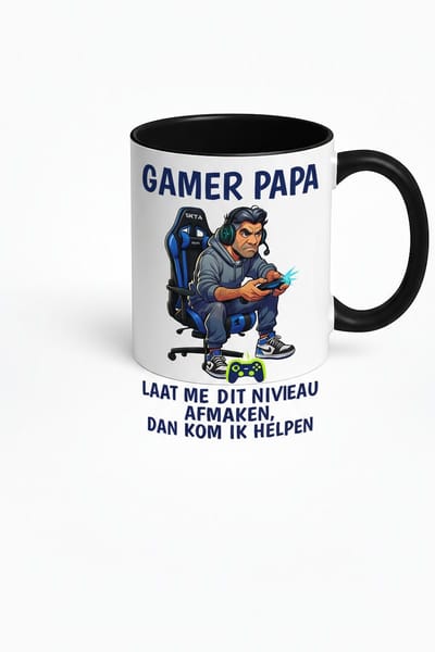 Gamer Papa Mok - Gepersonaliseerde Koffiemok voor Gaming Vaders