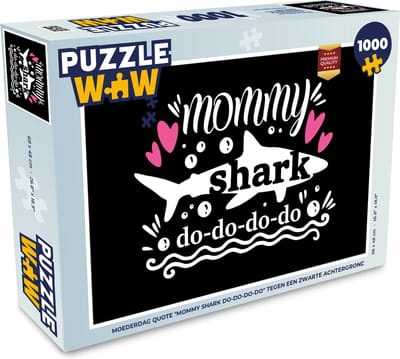 Puzzel Quotes - Baby shark - Moederdag - Legpuzzel - Puzzel 1000 stukjes volwassenen