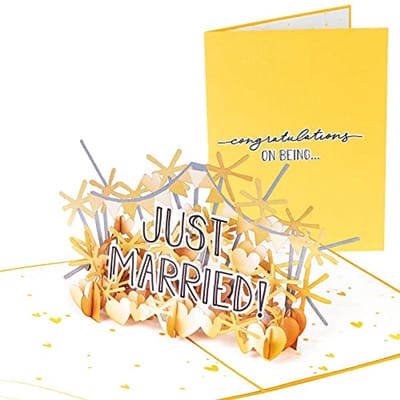 3D Pop Up Gefeliciteerd Wenskaart voor Bruiloft, Verloving en Jubileum