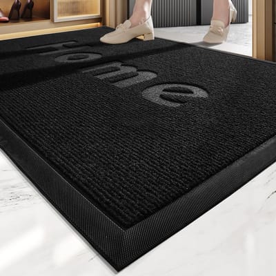Tapis de sol en caoutchouc simple et moderne en polyester pour hôtel, supermarché, anti-poussière, paillasson d'entrée 45*75cm