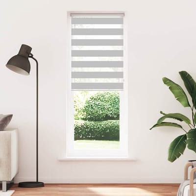vidaXL - Zebra - rolgordijn - 90x200 - cm - stofbreedte - 85,9 - cm - lichtgrijs