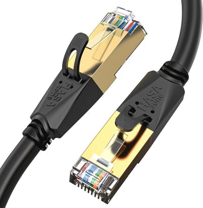 Cat 8 Netwerkkabel - 40 Gbps Hoge Snelheid, 1,5 Meter - Flexibel Ontwerp met Vergulde RJ45-Connectoren