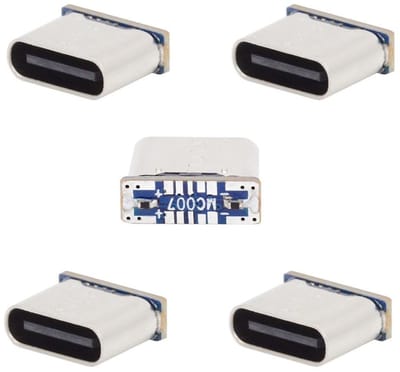 Allecto - USB C DIY Connector - Micro USB naar USB C Vrouwelijke Socket Solder Adapter - 5-Pack - Geschikt voor verschillende apparaten - Hoogwaard...