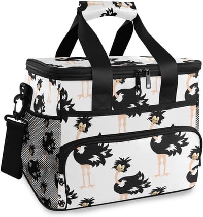 Leuke dierlijke koeltas - Geïsoleerde lunchbox - Picknick en uitjes - 3D-print patroon - 15L inhoud - Multi