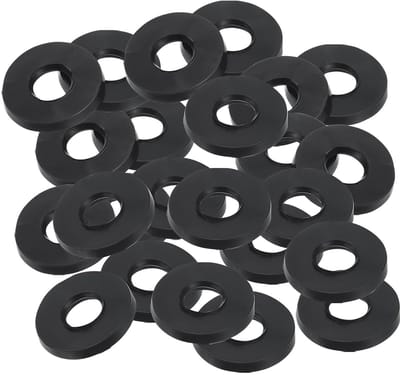Rubber Washers Set 24 Stuks - 8mm ID, 21mm OD, 2mm Dikke Platte Ringen voor Kraan, Buizen en Schroefbevestiging