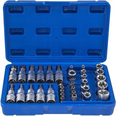 34-delige Torx & Inbus Dopset Buitenzijde E4-E20 T10-T60