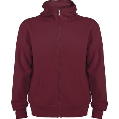 Roly Heren Montblanc Full Zip Hoodie (Granaatrood)