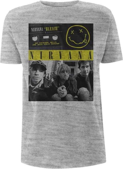 Nirvana - Bleach Cassettes Heren T-shirt - 2XL - Grijs