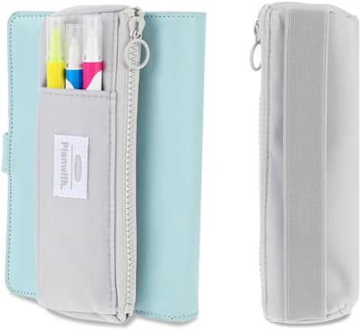 Dailygoods- Penhouder Verstelbaar - Notitieboek Etui - Ritsvak - Oxford-doek - Draagbaar - Geschikt voor Notebooks 7,8-9,8 inch - Pennenetui