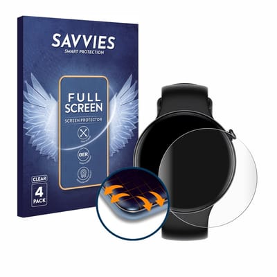 Savvies - Screenprotector voor Honor Watch Fit - Folie Beschermfolie transparant volledig dekking 4 Stuks