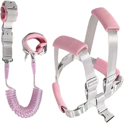 Kinder Veiligheidsharnas - Baby Riem - Buiten Activiteiten - Lichtgevend in Donker - 1.5m tot 2.5m - Roze