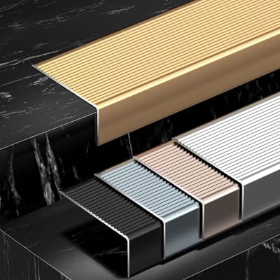 Traprand Aluminium - Antislip Profiel - Trap Veiligheid - Sterke Wrijvingsgrip - 90 cm - Paars Goud
