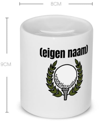 Akyol - golfbal met eigen naam Spaarpot - Golf - golfers - leuk cadeau voor iemand die houdt van golfen - cadeau - kado - 350 ML inhoud