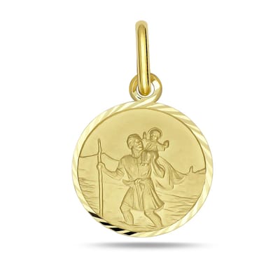 Juwelier Zwartevalk - 14 karaat gouden sint Christoffel hanger - 14.801.133
