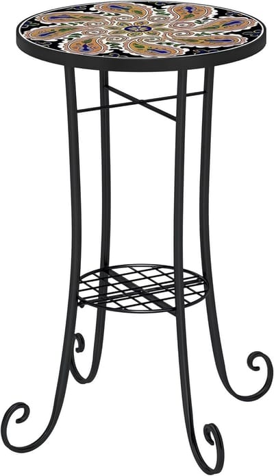 Ronde Mozaïek Buiten- en Bistrotafel met Plateau - Keramische Tegels