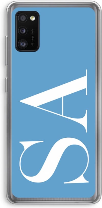 Gepersonaliseerd - Case Company® - Hoesje geschikt voor Samsung Galaxy A41 hoesje - Monogram N°2 - Soft Cover Telefoonhoesje - Bescherming aan alle Kanten en Schermrand