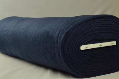 Fleece stof - Navy - 10 meter