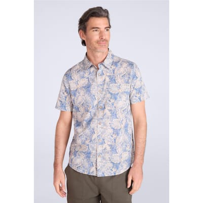 Mountain Warehouse Overhemd met korte mouwen voor heren Tropical (Helder Blauw)