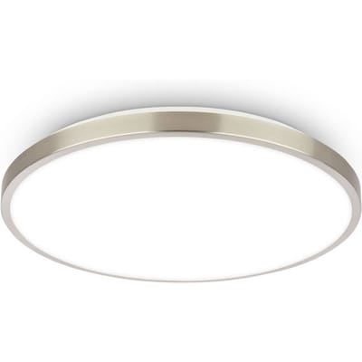 BRILONER Kaida – LED Plafondlamp – EEK A lichtbron* – 4.000K neutraal wit licht – alu/nikkel – Ø33 cm