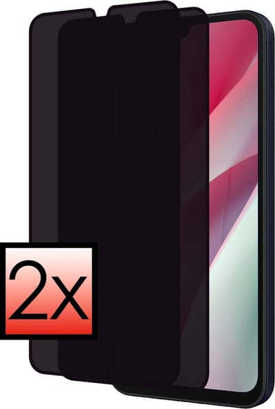 Screenprotector - 2 Stuks - Geschikt voor Samsung Galaxy A15 - Privacy Filter - Beschermglas - Gehard Glas - Tempered Glass - Screen Protector - Anti Spy - Full Display Cover