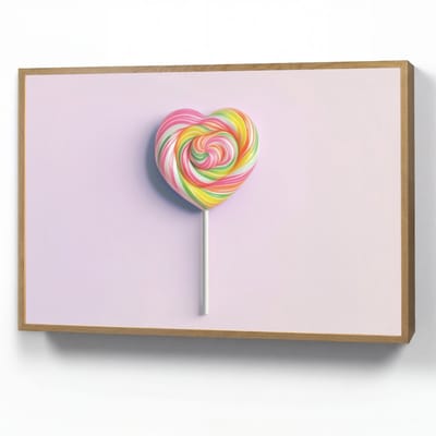 Wandlamp 90x60 cm - Oplaadbaar - Hart - Lolly - Snoep - Wandlampen binnen woonkamer - Slaapkamer lamp - Decoratieve nachtlamp - Vloerlamp draadloos