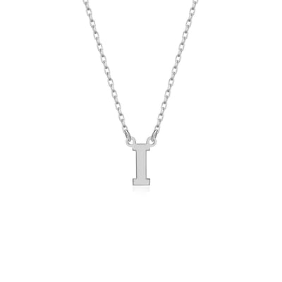 Letter I Initial Ketting Zilver (925 sterling) Trendy Minimalistisch Combi Bedel Zilverkleurig Dames Meisje | Cadeau Voor Vrouw