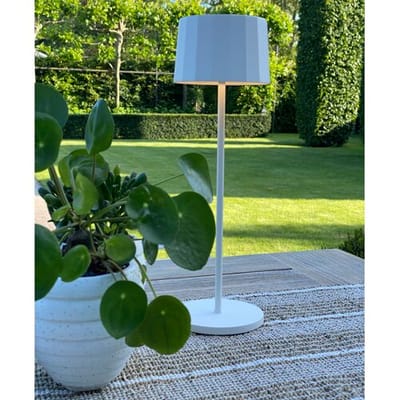 KS Verlichting - Lido - Tafellamp - Aluminium - Modern - Oplaadbaar - Wit