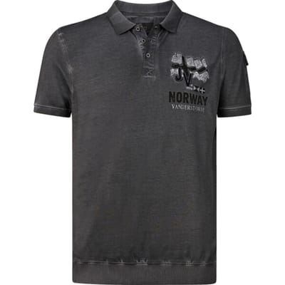 Jan Vanderstorm herren Poloshirt - 52/54 - donkergrijs - Plus Size