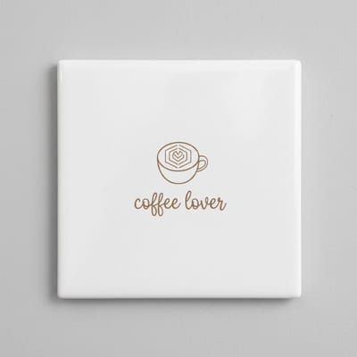 15x15 cm Coffee Lover Decoratieve Tegel met Koffiemok Ontwerp - Perfect voor Keuken en Cafédecoratie