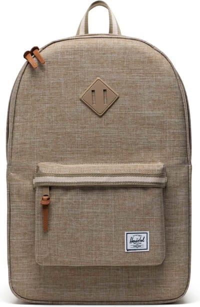 Herschel Vrije tijd rugzak Rugzak met laptopvak Heritage Backpack 21,5L Tobacco Crosshatch Beige