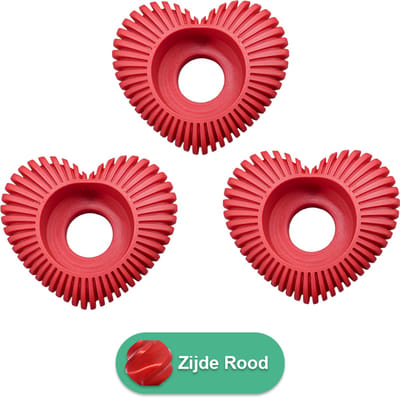 Waxinelichthouder Hart Gestreept - Zijde Rood - 3d geprint - Geschikt voor LED waxinelichtjes – Moderne woonaccessoire – Stijlvolle waxinelichthouder - 3 stuks