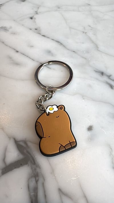 Akyol Capybara Sleutelhanger – Schattig Knaagdier - Accessoire – Capybara Cadeau - capybara sleutelhanger - knaagdier
