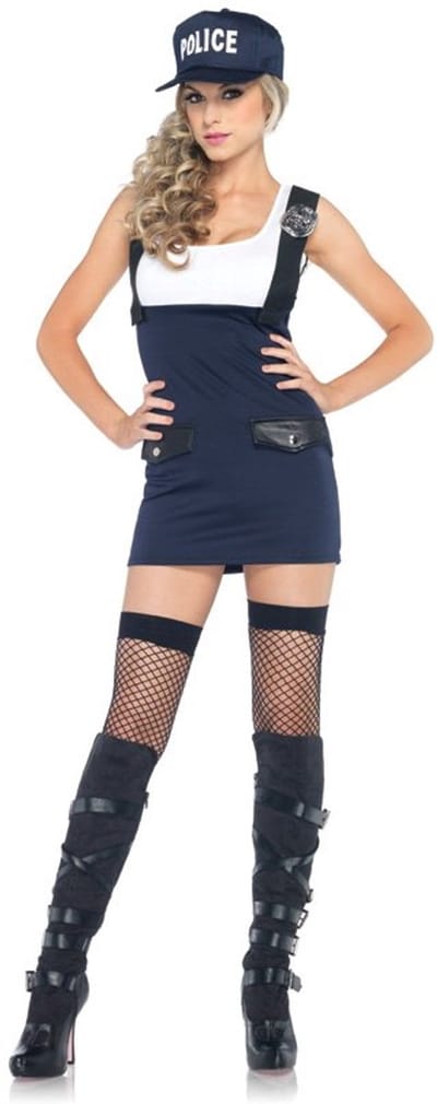 Arresting Officer Volwassenen Vrouwen Blauw Politie en Boeven Maat S