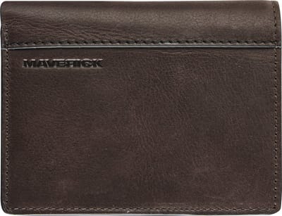 Maverick brown - portemonnee -  volnerf rundsleder - donkerbruin