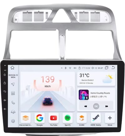 Autoradio met bluetooth - Carplay - Geschikt voor Apple en Android - Stereo - Navigatie - Navigatiesysteem auto - Voor Peugeot 307 / 307CC / 307SW (2002-2013)