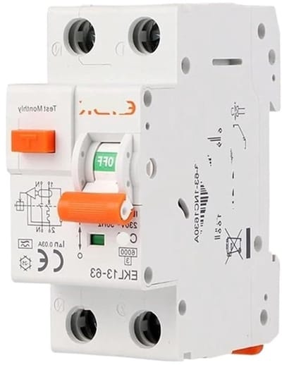 Aardlekautomaat - Stroomonderbreker - Veilige Stroomvoorziening - Type A 30mA - 6KA 2P - Grijs