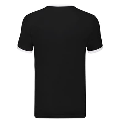 Fruit of the Loom Heren Ringer Contrast T-shirt (Zwart/Wit)