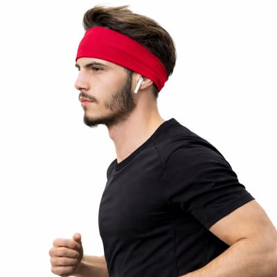 Luxe Elastische Hoofdband I Zweetband I Haarband I Diadeem I Sporthaarband I Uniseks I Voor Dames en Heren I Rood