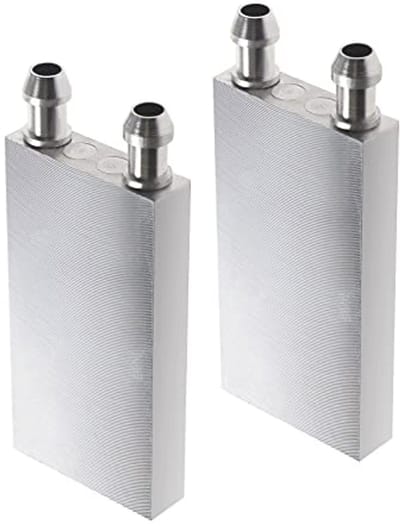 Waterkoelblok van aluminium 40 x 80 x 12 mm voor waterkoeling en CPU koeling